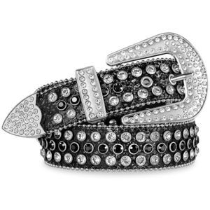 Men Women Rhinestone Belt Bling Shining Diamond Cowgirl Cowboy Western Studded😁